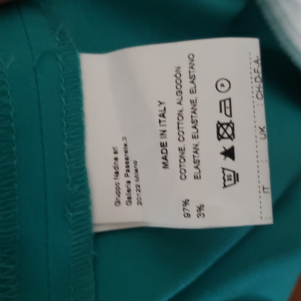 Nadine Milano Teal & White Shift Dress Size 12 - Picture 9 of 11